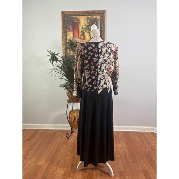 Ultra Dress New York Fit & Flare Dress Women VTG Floral Round Neck Back Zipper - Picture 2 of 8